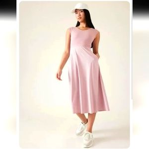 NWOT Athleta Ryder Lightweight Midi Dress With Pocket Mave 1X